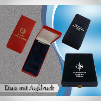 Etuis mit Aufdruck